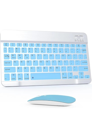 Kablosuz Bluetooth Türkçe Q Klavye Ve Mouse Seti Ios/androidtablet Telefon Uyumlu Şarjlı Lazer