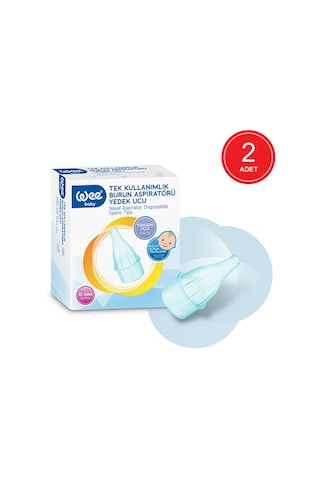 Wee Baby 163 Burun Aspiratörü Yedek Ucu 2 x 10'lu Mavi