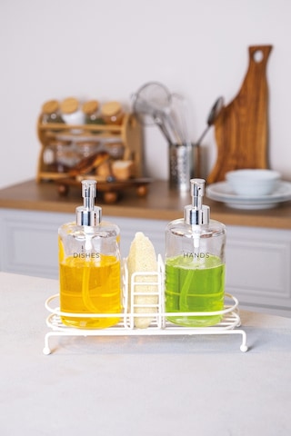 Finehome Nova Standlı Sıvı Sabunluk 2'li Beyaz