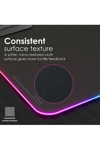 Vertux Mouse Ped Game Immersion™ Pürüzsüz Kaydırma Rgb Led - Swıf