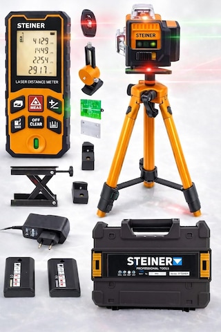 Steiner Profesyonel 12 Köşe Yeşil Çizgi Lazer Otomatik Hizalama Ç