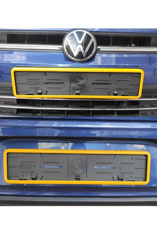 Takmatik Sarı Oto Plakalık 2 Adet Ön Ve Arka