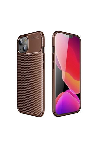 Smcaseİphone Uyumlu 13 Kılıf Negro Karbon Silikon Nano Ekran Koruyucu Siyah