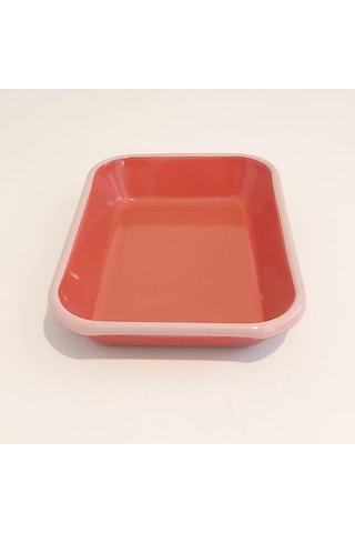 Emaye Meze Tabağı Kiremit 27 X 19 Cm Kırmızı