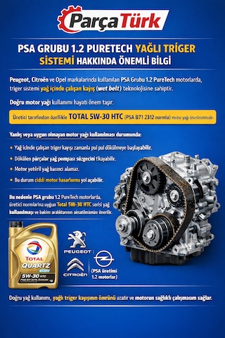 Citroen 1.2 Prutech Yağlı Kayış Triger Seti