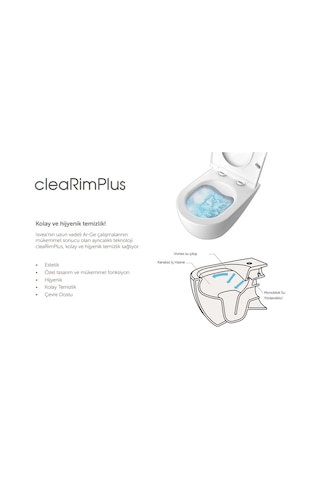 Isvea Infinity Beyaz Asma Klozet ve Yavaş Kapanır Kapak