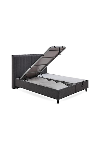 Yataş Bedding Lento Tek Kişik Baza - Somni Başlık 90x190 Siyah 2'li Set