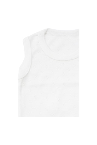 Bebegen Unisex Beyaz Raporlu Kısa Kol Çıtçıtlı Body Zıbın Çok Renkli