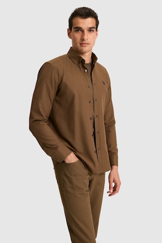 U.s. Polo Assn. Erkek Kahverengi Gömlek Basic 50324708-vr029