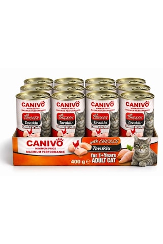 Yetişkin Kedi Konservesi Tavuklu 400 G 36 Adet