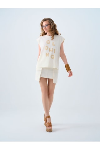 LOFT Regular Fit Kadın Tshirt K.kol Lf2040237 Q1.v1 Ekru