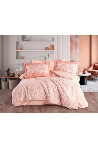 Hobby Çift Kişilik Poplin Nevresim Velura Terracota Çok Renkli