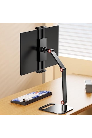 Triline Monitör Tablet İpad Telefon Tutucu 12-16 İnç Universal Metal 360 Derece Döner Stand