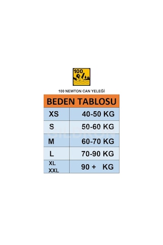 Hepsidenizde Mesica Gdr 002 Fermuarlı Tip Can Yeleği 100 N