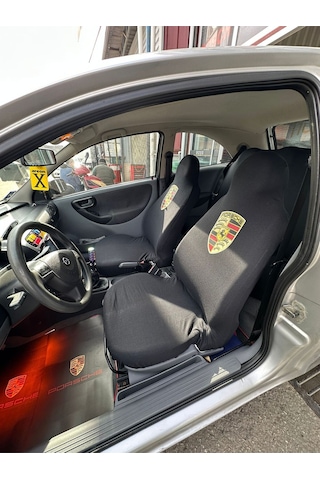 Üniversal Her Araca Uyumlu Prsch Siyah Servis Kılıfı Ön Arka Takım