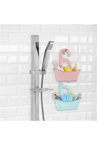 Banyo Sepeti Delikli Sepet Çok Amaçlı Sabun Şampuan Tutucu Raf