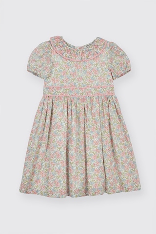 Made With Liberty Fabric Liberty Kumaş Kız Çocuk Çiçek Desenli Elbise Pembe