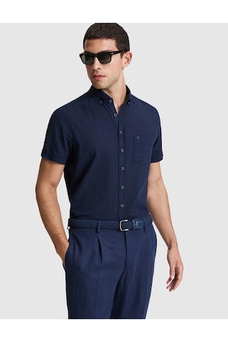 Pierre Cardin Erkek Lacivert Gömlek Kısa Kollu 50320933-vr033
