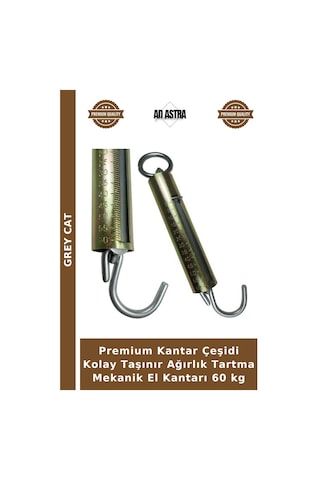 Premium Kantar Çeşidi Kolay Taşınır Ağırlık Tartma Mekanik El Kantarı 60 Kg
