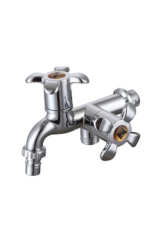 Dinosaurs Store Duvara Monte Abs Plastik Mutfak Çamaşır Makinesi Dokunun Musluk Çift Sap 2 Altın