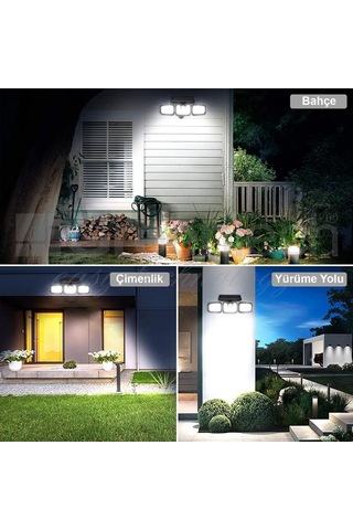Güneş Enerjili Hareket Sensörlü 3 Taraflı Led Aydınlatma/gt-sl07