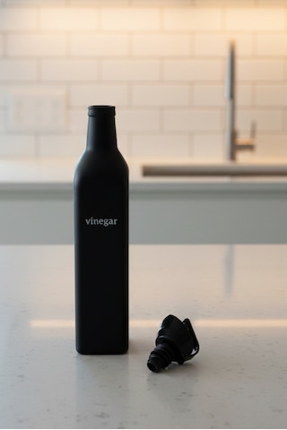 2'li Cam Yağdanlık 500 Ml Siyah Sirkelik Sıvıyağ Zeytinyağı Şişesi Yağlık Siyah