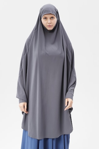 Altobeh Kadın Tesettür Medine İpeği Çarşaf Üstü Peçeli Sufle Hijab Füme