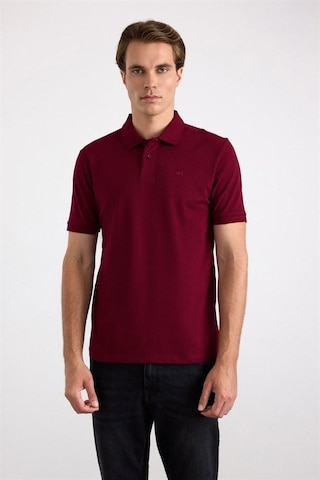 Süvari Koyu Bordo Regular Düz Nakışlı Pike Düğmeli Polo Yaka Tişört Sts1014000018-k09