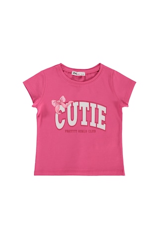 Civil Girls Cutıe Baskılı 2-5 Yaş Tişört - Fusya Fuşya