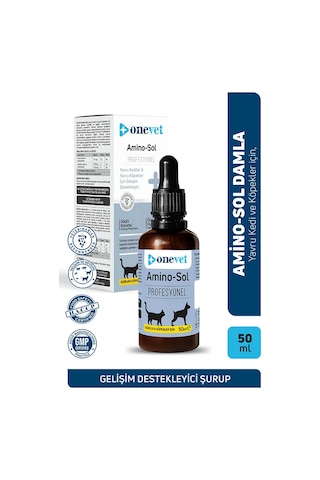 Onevet Yavru Kedi ve Köpekler İçin Gelişim Destekleyici Amino-Sol Damla 50 Ml
