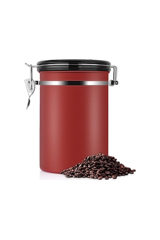 Sones Kahve Kabı Paslanmaz Çelik Çay Saklama Sandıkları Siyah Mutfak Saklama Kutusu Kahve Çay Kutuları Çay Takımı Kırmızı