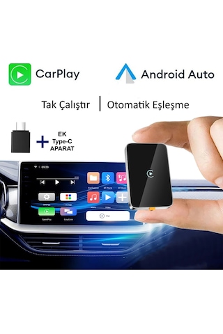 Kablosuz Carplay Yeni Tasarım Mini Kablosuz Carplay Usb Ve Type-c Uyumlu Araç Multimedya Adaptörü Diğer