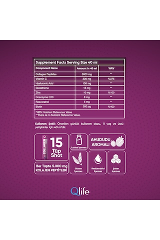 Collagen Shot Komplex Vitaminli Sıvı Kolajen 15 Tüp