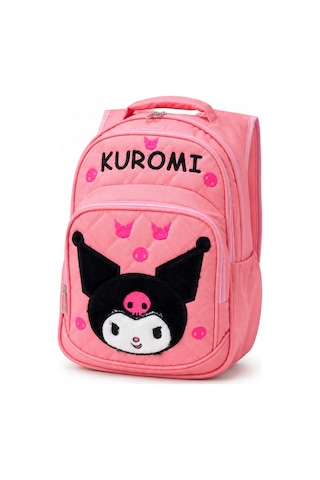Lilymoon Kız Çocuk Kuromi Peluş Kapitone Sırt Çantası Yavruağzı