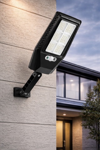 Solar Güneş Enerjili Sokak Armatürü 40w Sensörlü Kumandalı Dış Aydınlatma Bx-316754