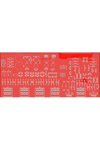 2.1 Stereo Subwoofer Ton Kontrol Preamplifier Devresi Kırmızı
