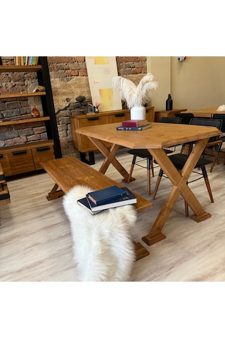 Ntconcept VitrA Masif Ahşap Ayaklı Bench