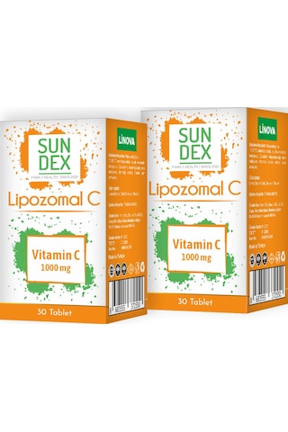 SUNDEX 2’li Paket Lipozomal C 1000 mg 30 Tablet