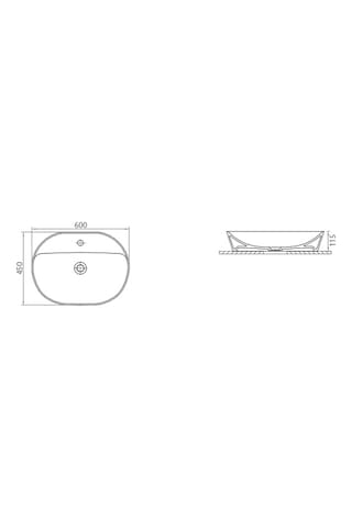Esvit Lapino Elegance 60CM Lavabo Tezgah Üstü Çanak 4360