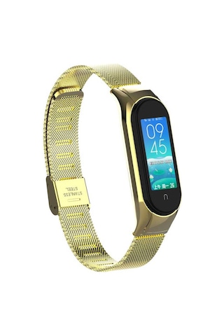 Xiaomi Mi Band 5 Uyumlu Krd-06 Metal Mkst Kordon-gold