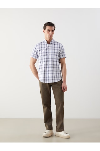 Lcwaıkıkı Classic Lacivert Regular Fit Yün Karışımlı Erkek Gömlek