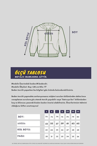 MMetalic Siyah-Antrasit Kanguru Cepli Kapüşonlu Fermuarlı İçi Pamuklu 2'Li Erkek Sweatshirt