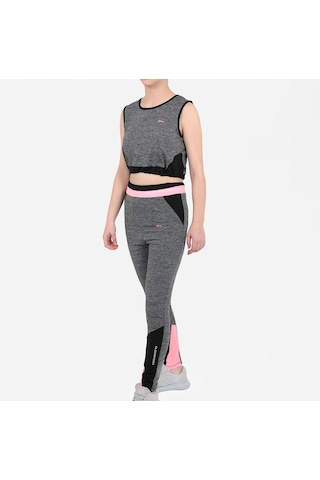 Slazenger DESI IN Kız Çocuk Tayt Takım Koyu Gri