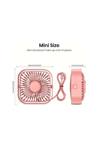 Boatshop1 Topk K51 Mor Mini Usb Masa Fanı Fırçasız Motor Sessiz Yüksek Hava Akışı Şık Tasarım