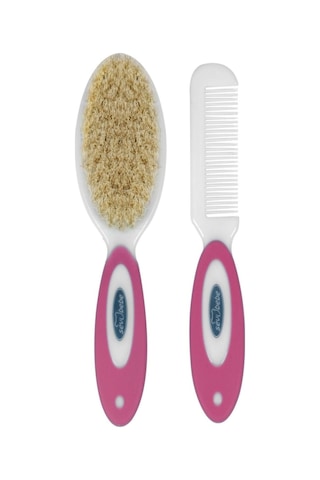 Sevi Bebe Naturel Fırça Tarak Seti Pembe
