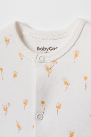 Babycosy Organic Wear %100 Organik Pamuk,2 Li Patikli Bebek Tulum Yenidoğan Uzun Kollu Çıtçıtlı Tulum Seti Unisex Bebek Ekru