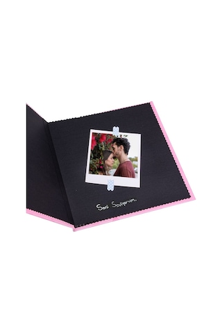 Polabook Beyaz Kalemli Kalp Figürlü Pembe Kendin Tasarla Anı Defteri Ve Fotoğraf Albümü
