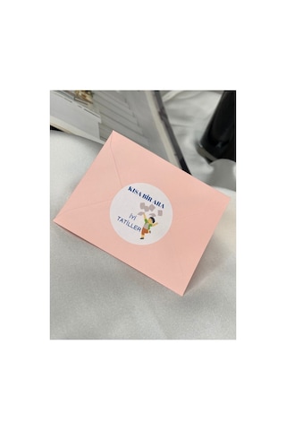 İyi Tatiller Sevimli Sticker Mat Etiket 4 Cm 40 Adet Çok Renkli