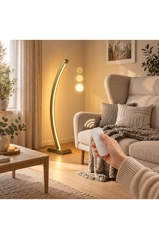 Vilinze Jedi Ahşap Led Dekoratif Ayaklı Lambader Yeşil