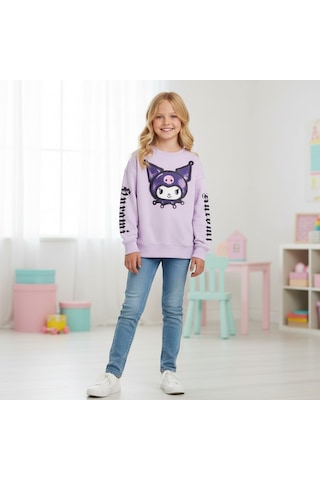 Kuromi Kız Çocuk Sweatshirt St09531 LİLA